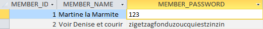 table-access-mot-passe