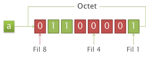 Représentation d'un octet.