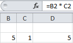 Capture d'écran d'une formule validée.