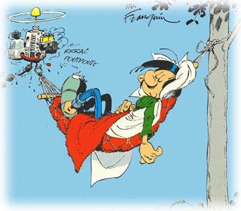 Gaston Lagaffe paresse.