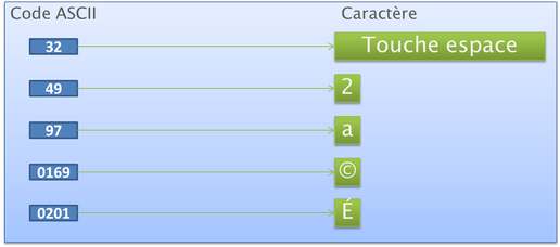 Portion table ASCII.