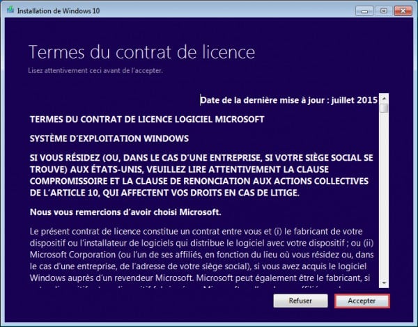 Le cluf ou eula, contient les termes de la licence informatique.