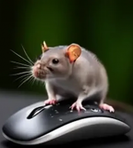 Un mulot sur une souris